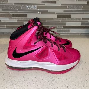 Nike Lebron x GS Fireberry (pink, black, white) Basketball Sneakers